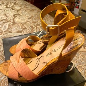 Sam & Libby “Kelly” Sandal. Size 8, Coral.